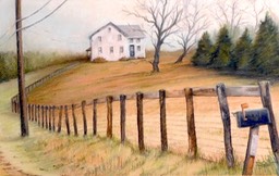 Gallo Peter, Down To Get The Mail, Pastel Pencil, 15x9.5x2 $500 copy